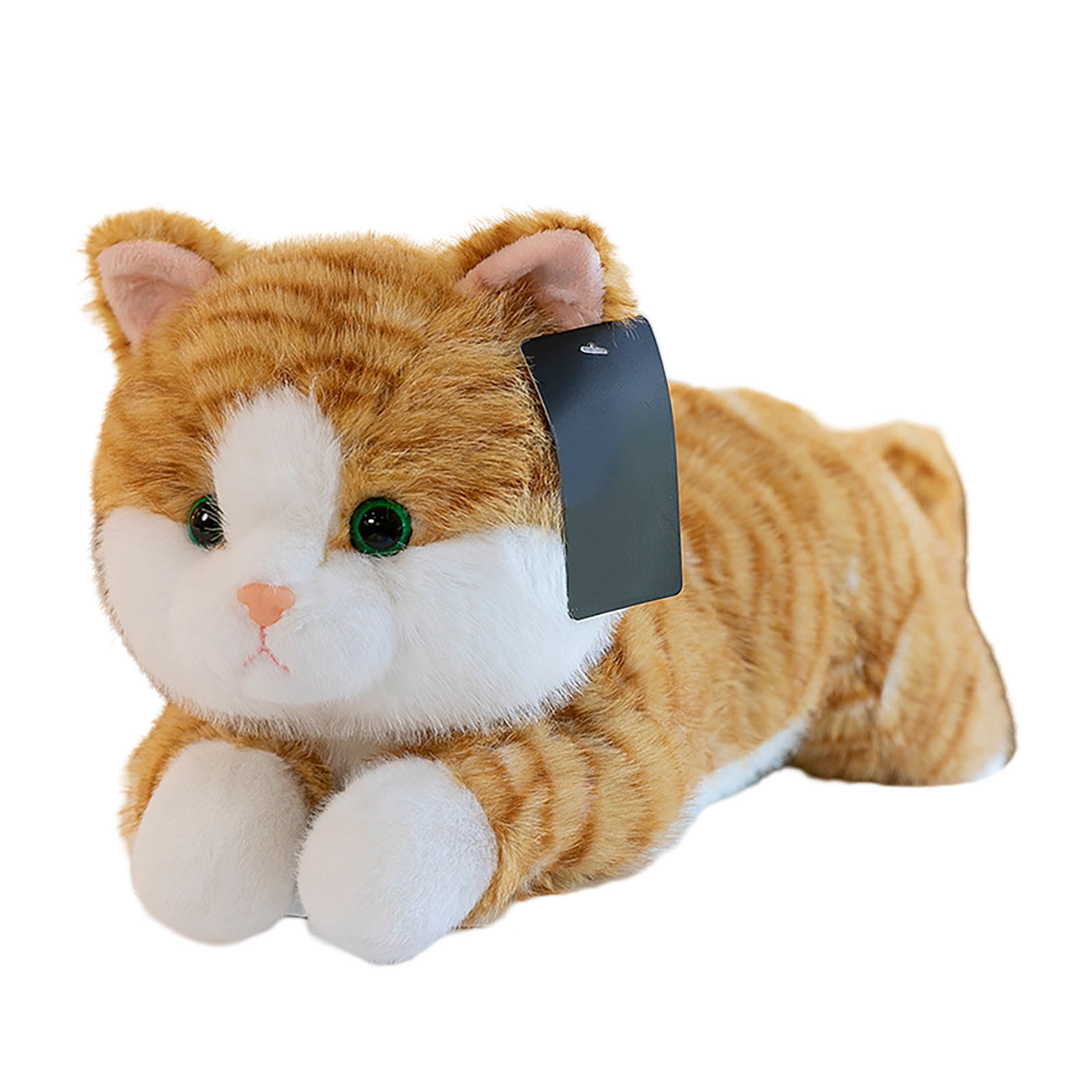 thumbnail image 2 of Pesado gato de peluche de animales realistas gato de peluche de peluche de juguete almohada gris animales de peluche de peso para niños y adultos, 2 of 2